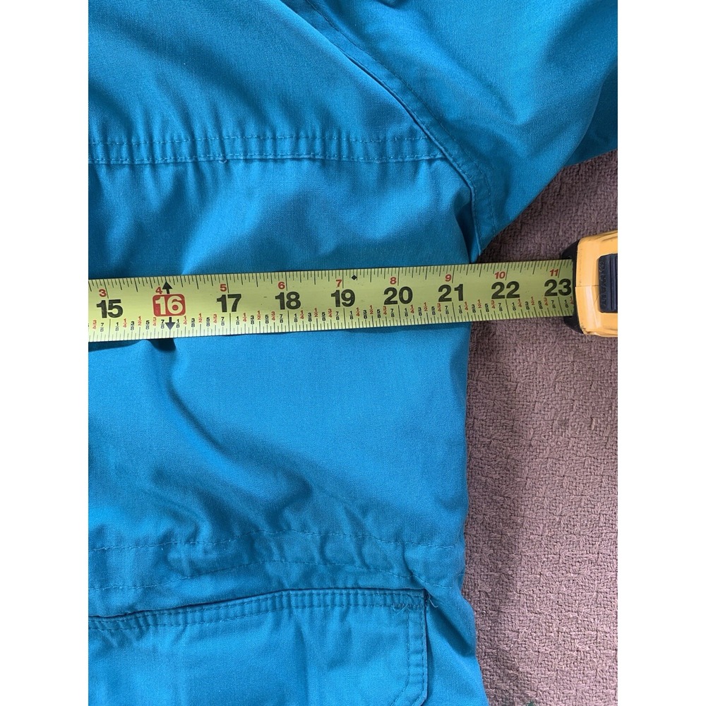 The Woolrich Women's Med Blue Vintage‎ Nylon Quilted Chore Coat 80s 90s Retro - Picture 4 of 6